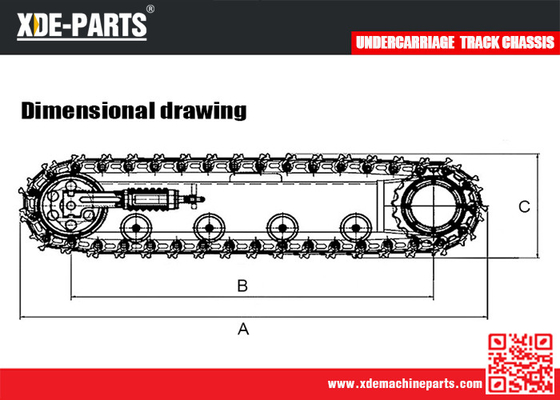 Crawler Steel Track Rubber Track Side Frame Capacity 0.5-120T For All Kinds of Enginner Machines supplier
